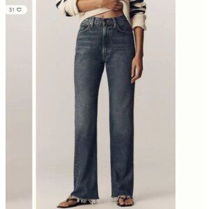 Agolde Leena Mid Rise Baby Flare Jeans Womens 29 Denim Y2K Boho Indie Grunge